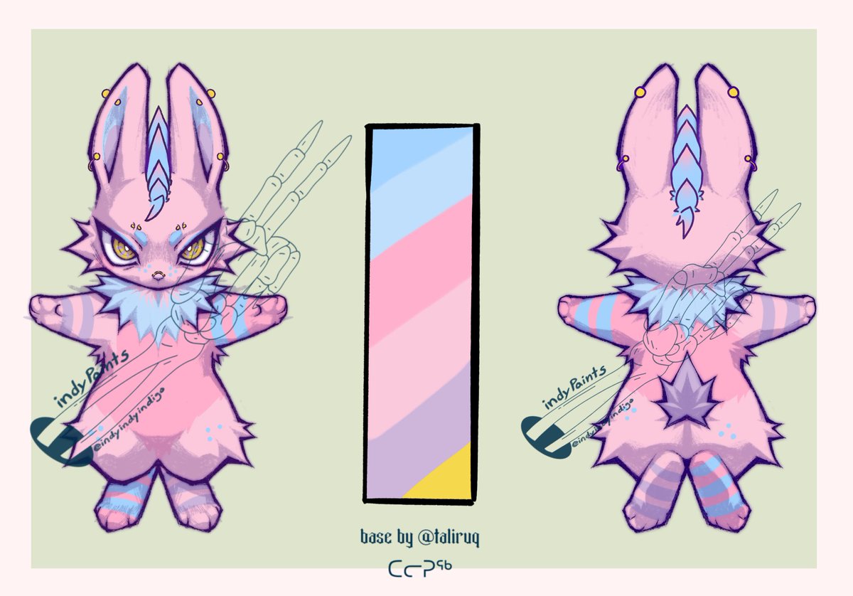 IndyPaints's tweet photo. Two new base adopts on Taliruq’s rabbit base 🖤

$15, open to offers #furryadopts #furryartists #furryartwork #furryfandom https://t.co/nqtwfVjOG3