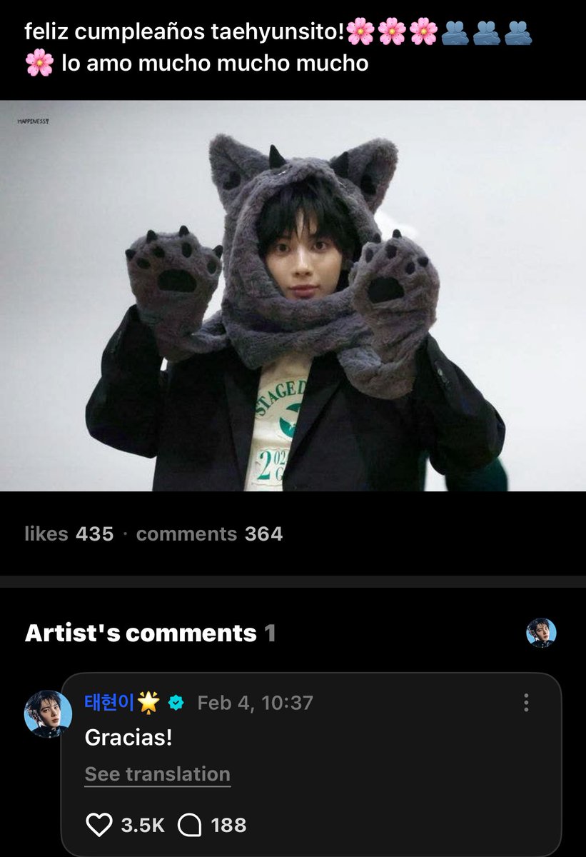 estoy llorando respondió a un post en español ):