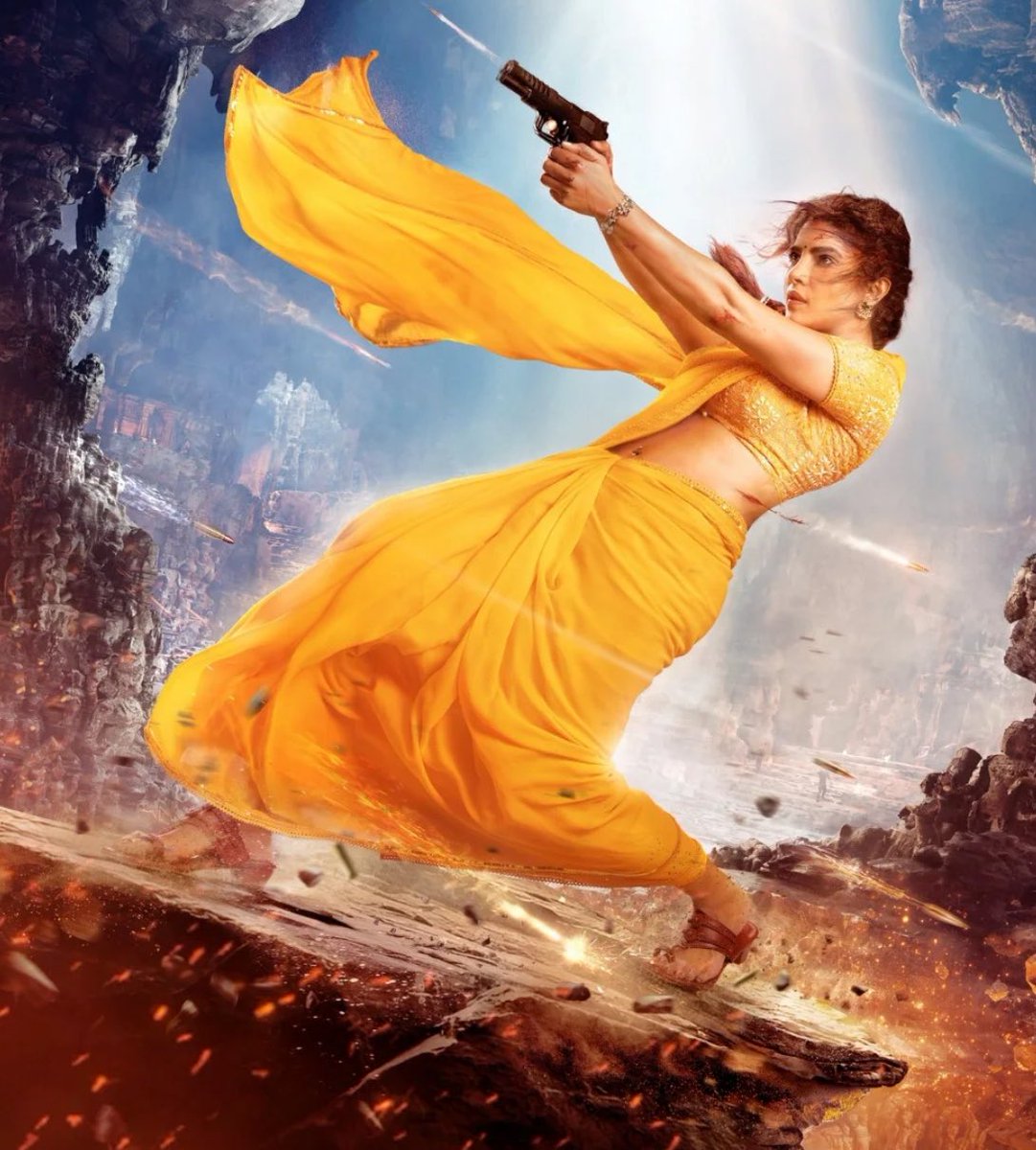 AuTelugu_Films's tweet photo. Q: You’ve worked extensively overseas in projects like #HeadsOfState and collaborated with global stars and filmmakers. Now, returning to Indian cinema with #Varanasi, do you feel you’ve changed as an actor? Have you brought back lessons from working abroad, or do you find yourself slipping back into a mindset you had before going overseas?
#PriyankaChopra: I think the culture of filmmaking is very different in Hollywood compared to how we work in India, and over time I’ve learned how to divide my brain into two mindsets. But honestly, an actor’s journey is always guided by a director’s vision. Whether it was Ilya on Heads of State, or filmmakers I’ve worked with abroad, or directors in Hindi and Telugu cinema, you walk onto every set ready to absorb the originality of that world.
I don’t consciously think about changing or carrying lessons from one place to another. I just try to respond honestly to what the film demands. Having said that, I’m incredibly happy to be making this film. I’m deeply grateful to have such a wonderful part, to work with stalwarts like these actors, and especially with a visionary filmmaker like #Rajamouli someone truly unlike anyone we’ve seen before.
#Varanasi #GlobeTrotter #SSRajamouli #MaheshBabu #PrithvirajSukumaran