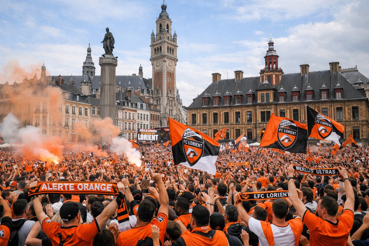 Lille très sympa comme ville pour un week-end 🍺🍻 j'imagine déjà la grande place envahie par une marée orange et noir  🏆 

#Fclorient #Lorient <a href="/coupedefranceCA/">Coupe de France Crédit Agricole</a> <a href="/FFF/">FFF</a>