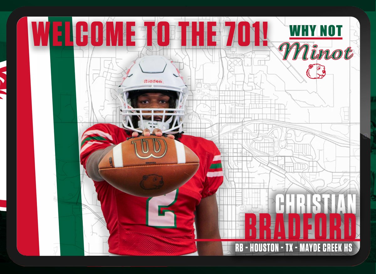 MSUBeaversFB's tweet photo. THE BEAVERS MADE A BIG FIND IN HOUSTON
MAYDE CREEK ➡️ MAGIC CITY
EXPECT TO FIND CHRISTIAN BRADFORD IN MINOT THIS FALL @ChristianBrad2k #WADL #EMAB #NSD26 🦫 https://t.co/gclOwGdtxo