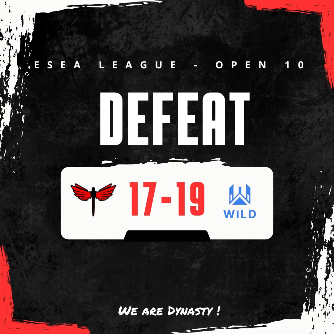 On y était presque...
#DYNWIN #WeAreDynasty #ESEA #CS2