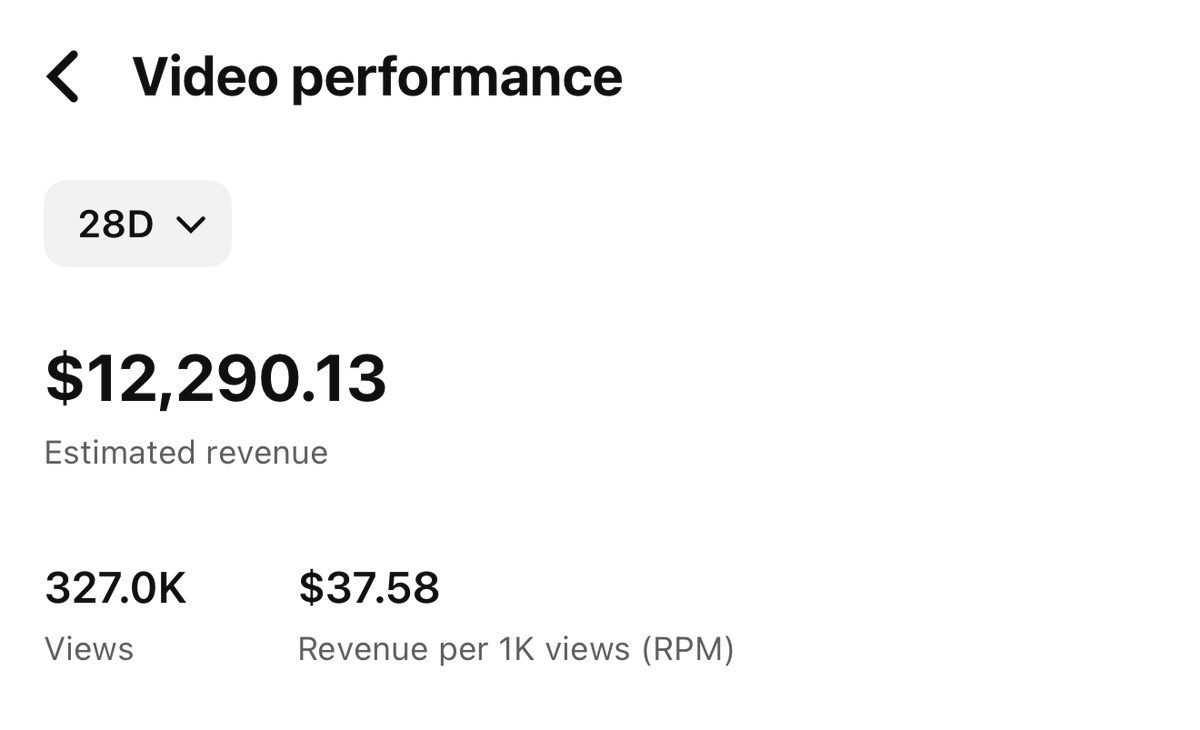 wannercashcow's tweet photo. Your RPM probably sucks!

So here's how to fix it...

> Target premium countries. US/UK/CA/AUS viewers are worth way more

> Go after older audiences. 50+ have way more buying power than broke 18 year olds

> Make longer videos. More ad placements + better watch time. Plus it works good on TV.

> Build backend offers. AdSense can just be the start..