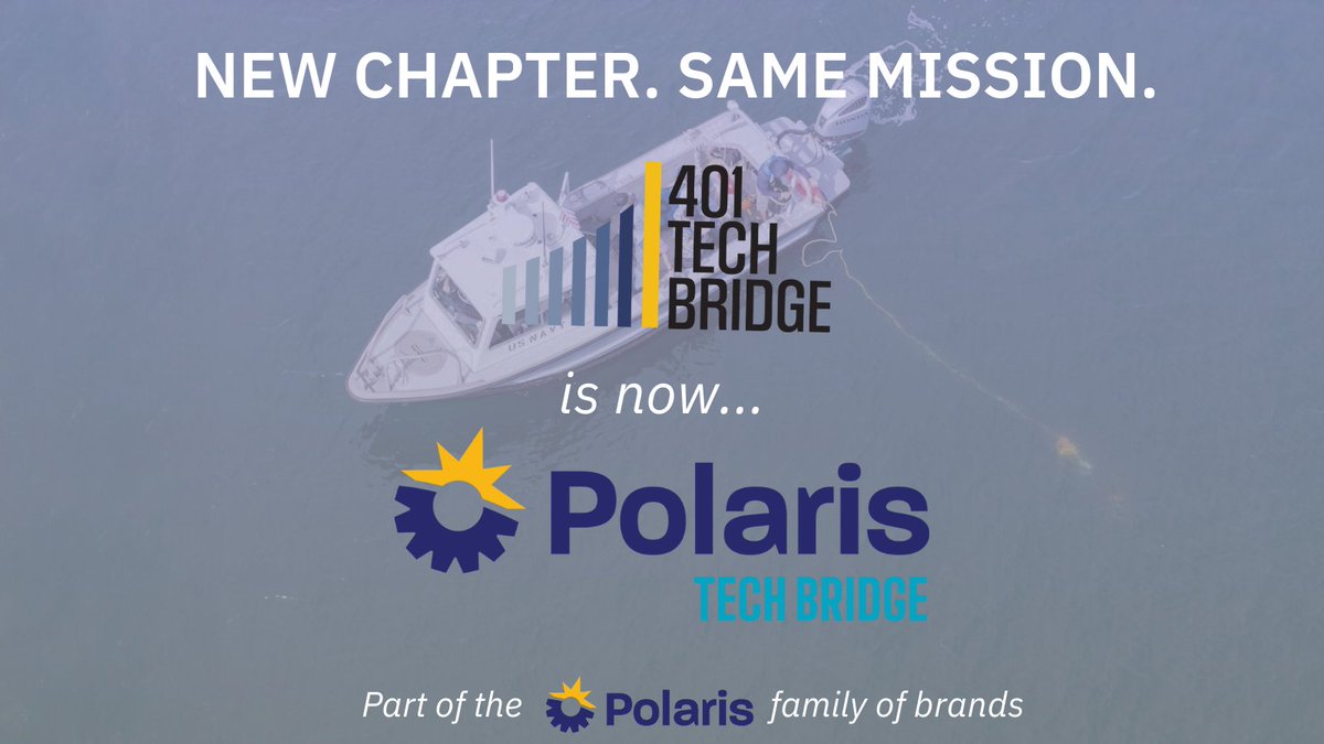 Polaris_TB's tweet photo. We’ve rebranded! We’re pleased to launch Polaris as the new parent organization to support dual-use businesses in southeastern New England.

We’ll help you connect innovation to opportunity - contact us today! #bluetech #oceantech #Innovation #DefenseTechnology https://t.co/1ztTAMnM9x