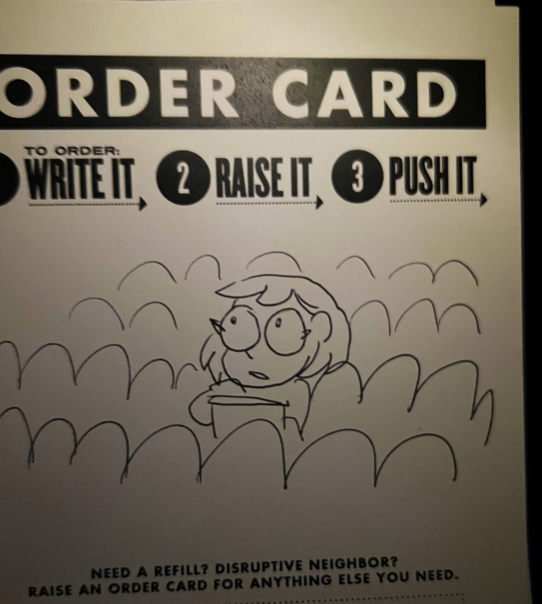 Found on an order card at Alamo Drafthouse Downtown Brooklyn. You hear that <a href="/alamodrafthouse/">Alamo Drafthouse</a>? This is only part of the magic that will be lost with your mobile ordering bullshit!