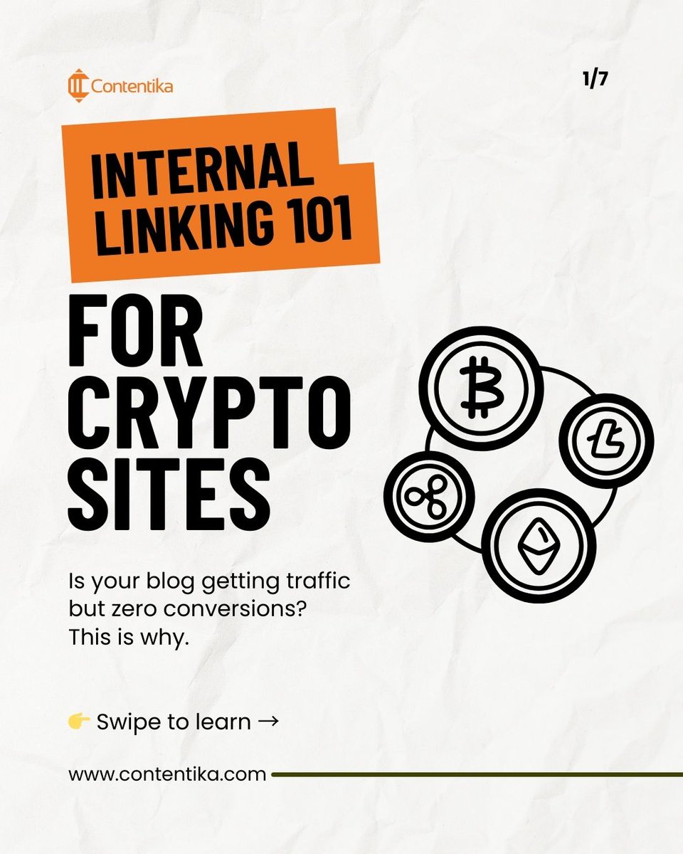 GoContentika's tweet photo. Your blog gets 10k visitors but zero conversions?

Your internal linking is probably broken.
Most crypto sites publish content but never link to: 
→ Product pages 
→ Demo requests 
→ Pricing

Fix this today. Guide your visitors to conversion.
#CryptoSEO #SEO #ContentMarketing https://t.co/p8mf5575kg
