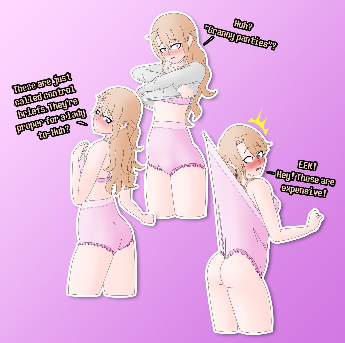 Dearly Dissonance is a very fun series to write and Monica is a cutie. She deserves to be bullied for sometimes wearing old lady panties.