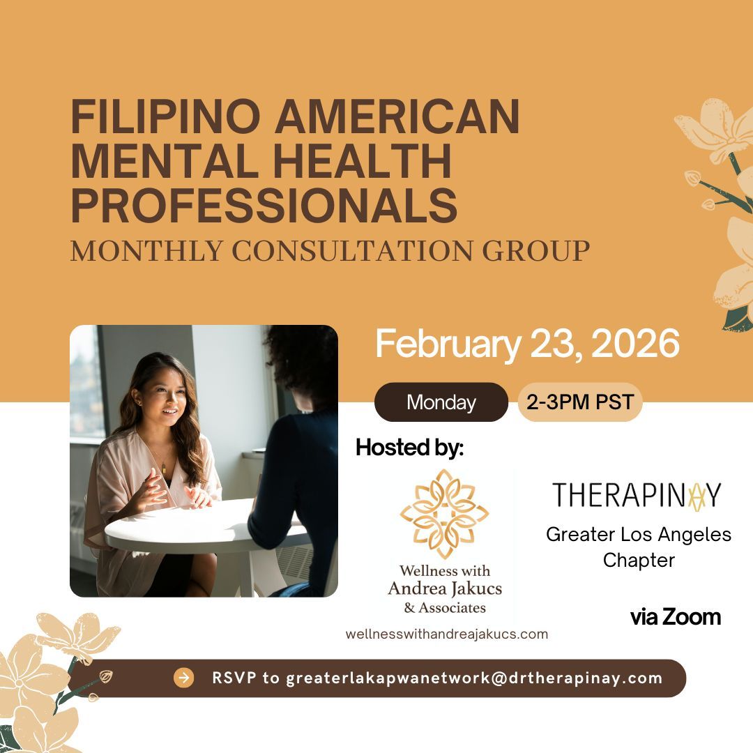 wellnessandreaj's tweet photo. This is a group for licensed and pre-licensed Filipino mental health professionals. We offer peer-led, collaborative, and respectful clinical consultation and processing. We meet monthly via zoom every last Monday of the month at 2p-3p PDT. https://t.co/oTvNVP0t2A