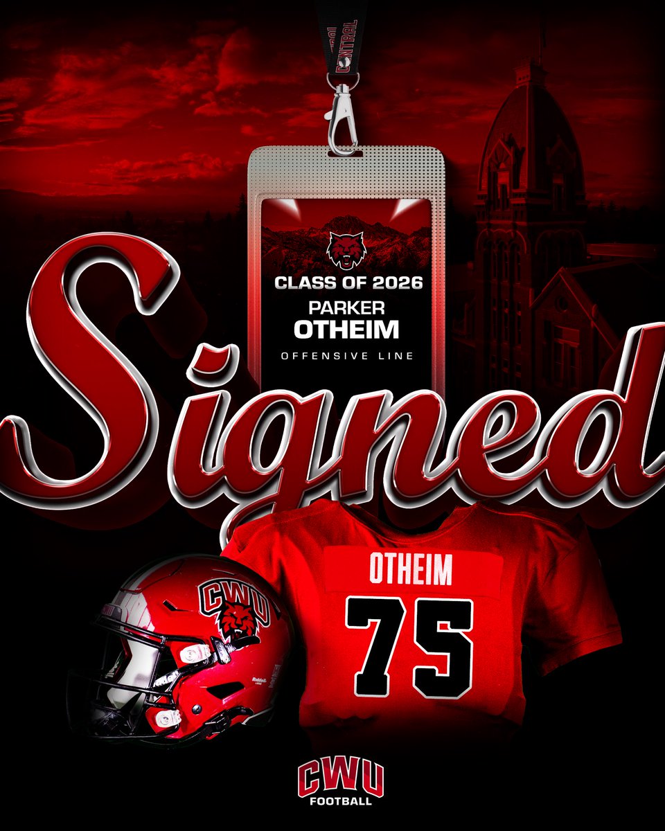 CWUAthletics's tweet photo. 🖌 SIGNED

PARKER OTHEIM - OL

🏠Olympia HS

Welcome to the Wildcat Family! 😼 https://t.co/illdgbkgVP