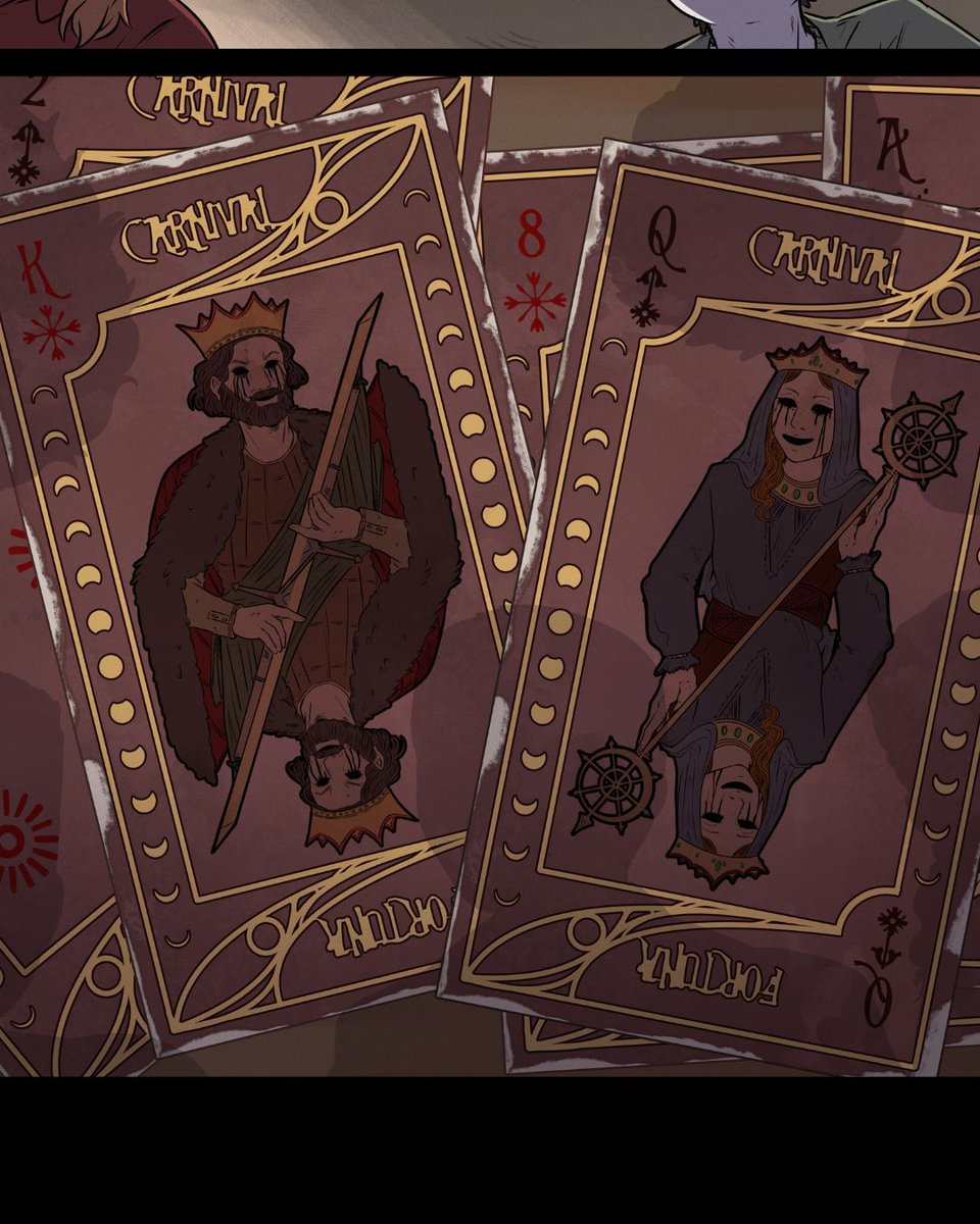 spookycreative's tweet photo. Something feels off about these cards.
Would you still play?

The final pages of Issue 1 are almost here. 

#CarnivalFortuna #IndieComics #HorrorFiction https://t.co/r62mJLEuSo