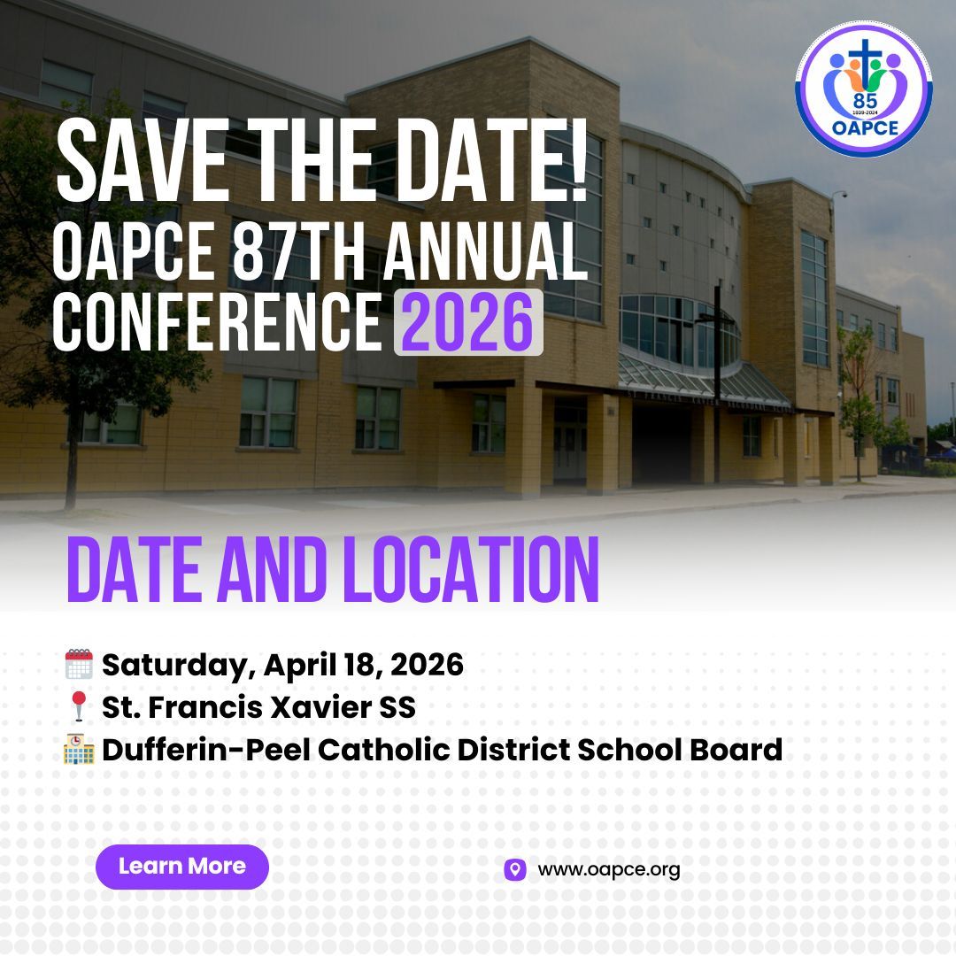 Sponsor, Exhibitor &amp; Vendor applications are now open for the OAPCE 87th Annual Conference on April 18, 2026.

Connect with parent and school community leaders across Ontario.

👉 Apply: oapce.org/conference-res…

#OAPCE #OAPCE87 #ParentEngagement #Education