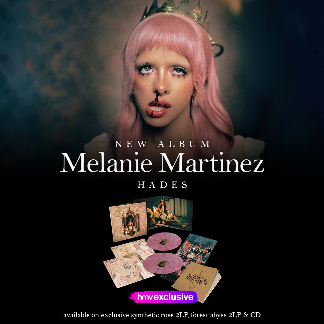 Melanie Martinez returns with HADES — her first album in 3 years. 30B+ streams. 5.5B YouTube views. Three #1 Alt albums. A new chapter from one of alternative pop’s most visionary voices.

pre-order now 👉 ow.ly/Qwhz50Y8Jf3