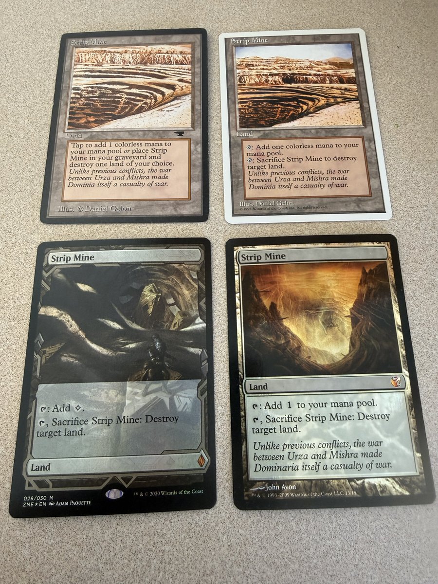 SaffronOlive's tweet image. I've got a playset of beautiful mismatched Strip Mines to throw into the pot!