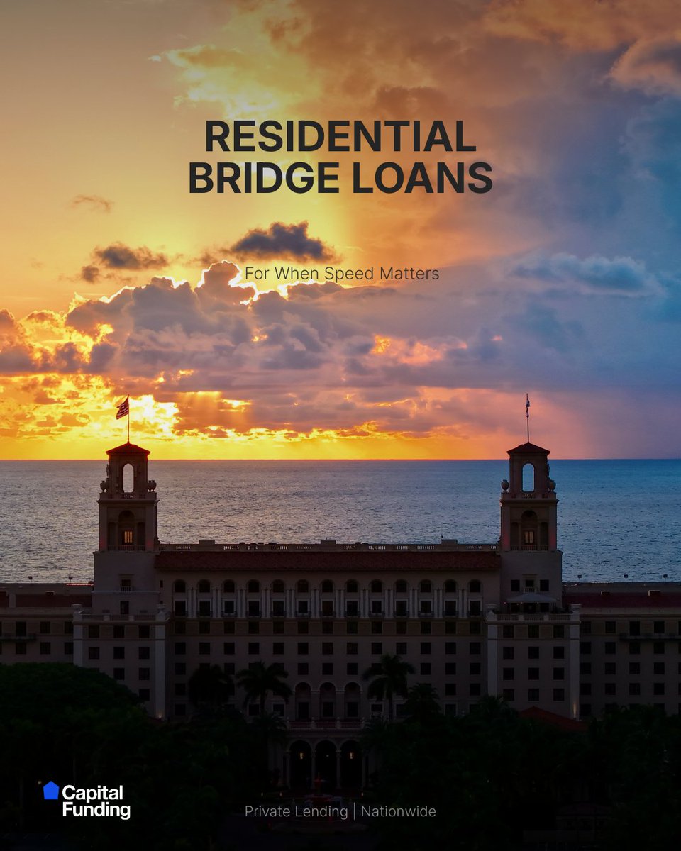 CapFundingFin's tweet photo. When the deal is right but timing isn’t, bridge financing provides short-term capital so you can move quickly without waiting for traditional lending.

That’s where fast, flexible capital makes the difference.

#ResidentialBridgeLoans #PrivateLending #RealEstateInvesting https://t.co/Fer3LKtClB