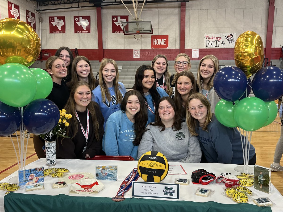 MemStangsBall's tweet photo. So excited for you @ParkerNelson08! Can’t wait to follow your water polo career at Mercyhurst! Now, let’s have a fun Senior Softball season!
@sbisdathletics @MHShouston @MHSMustangsBC @MemorialHS_swim https://t.co/msupYz7Idi