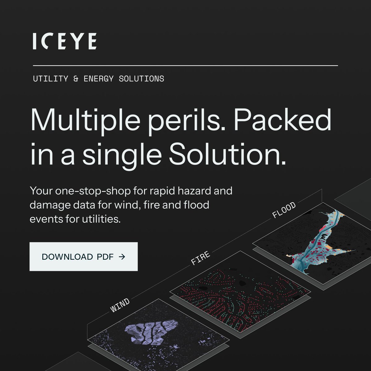iceye_global's tweet image. Whether it’s during #storms or #wildfires, get near-real-time utility damage insights—even when cloud coverage or smoke limit visibility.

Download our free 2-pagers to learn how you can minimize downtime. hubs.li/Q041Lhyl0