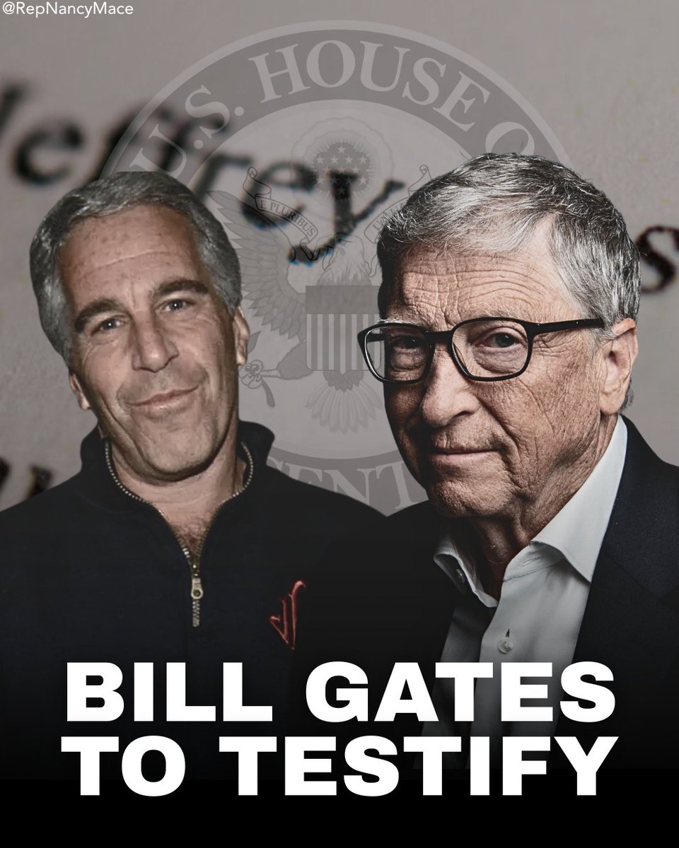 RepNancyMace's tweet image. We're calling for Bill Gates to testify under oath on his relationship with Jeffrey Epstein in front of the Oversight Committee.

3 million pages of Epstein documents were just released by the DOJ and the allegations are SICK. If these allegations are false, Bill Gates should…