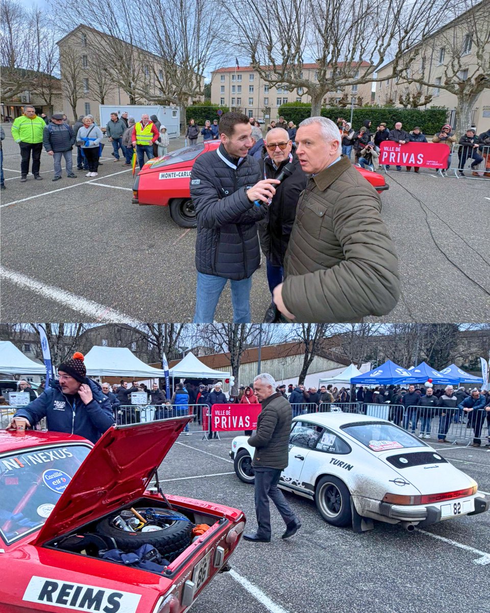 Prefet07's tweet image. #Evenement #SportAutomobile | 🏁 Le 28ème Rallye Monte-Carlo Historique fait escale à Privas !  Ce mercredi 4 février 2026, après avoir parcouru les magnifiques routes ardéchoises, les équipages sont arrivés en fin d'après-midi à Privas pour le contrôle horaire. Les passionnés