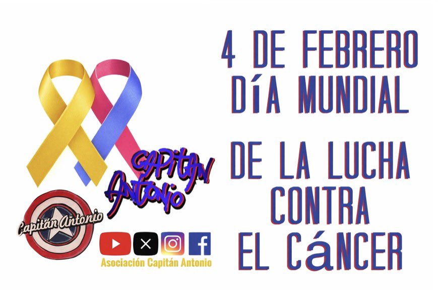 En este día Mundial Contra el Cáncer nuestra meta es simple: que su única preocupación sea jugar y nosotros cuidarlos para hacerles la vida mejor a pacientes y familiares.

#diamundialcontraelcáncer #cáncerinfantil🎗#siemprejuntos #capitánantonio