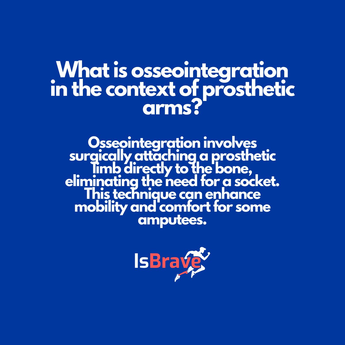What is osseointegration in the context of prosthetic arms?
Osseointegration involves surgically attaching a prosthetic limb directly to the bone, eliminating the need for a socket. This technique can enhance mobility and comfort for some amputees.