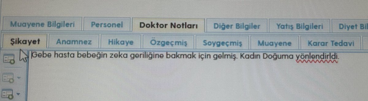 Evet yanlış okumadınız. 
Bugün 12 haftalık gebe hasta, bebeğinin zeka geriliğine bakmak için Nöroloji Polikliniğine randevu alarak geldi…