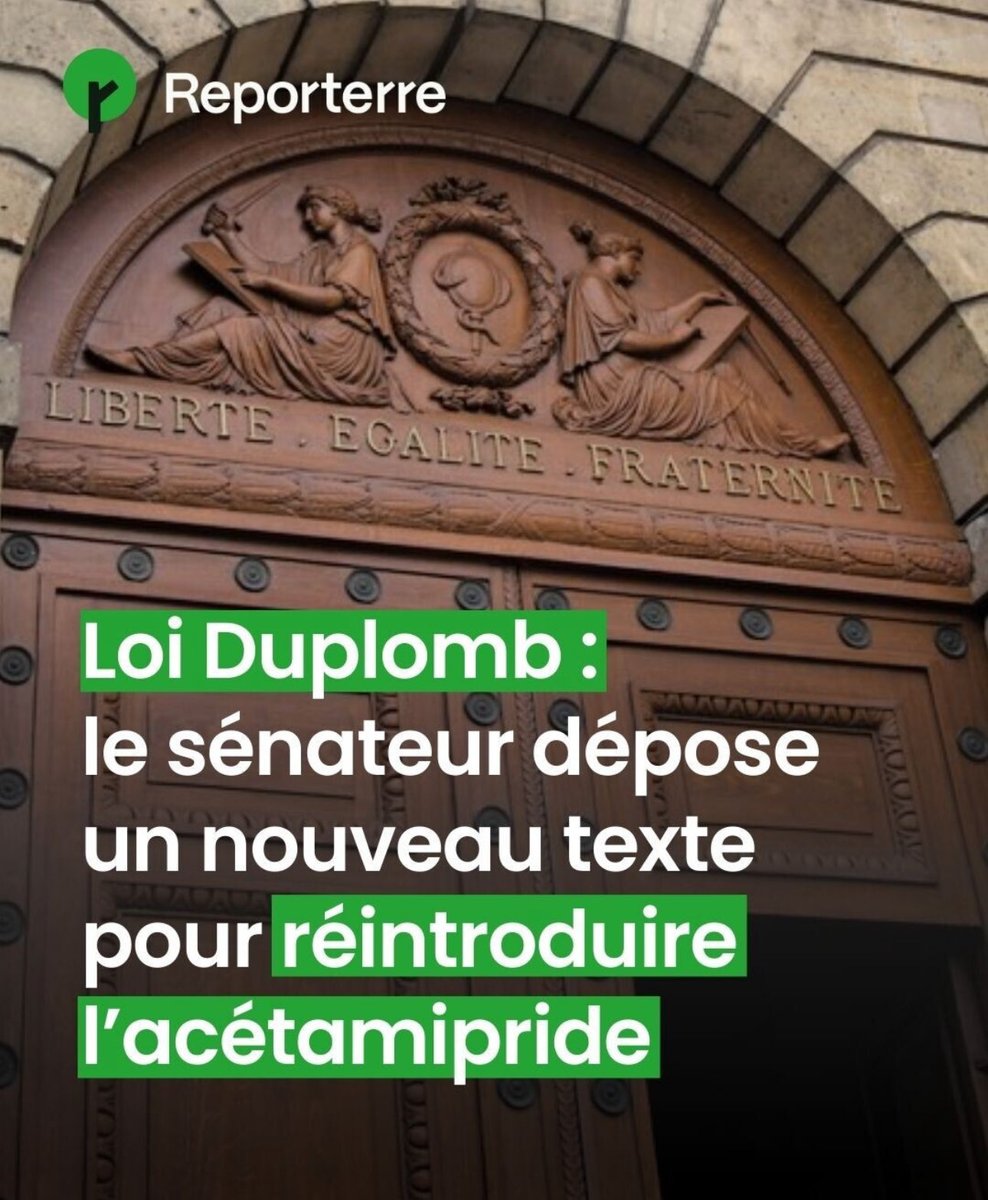 Plus de 2 millions de Français et de françaises s’y opposent mais cette ordure revient à la charge. Je me demande combien il a pris des lobbies de l’agro-industrie, pour lui poser la question  👉 l.duplomb@senat.fr