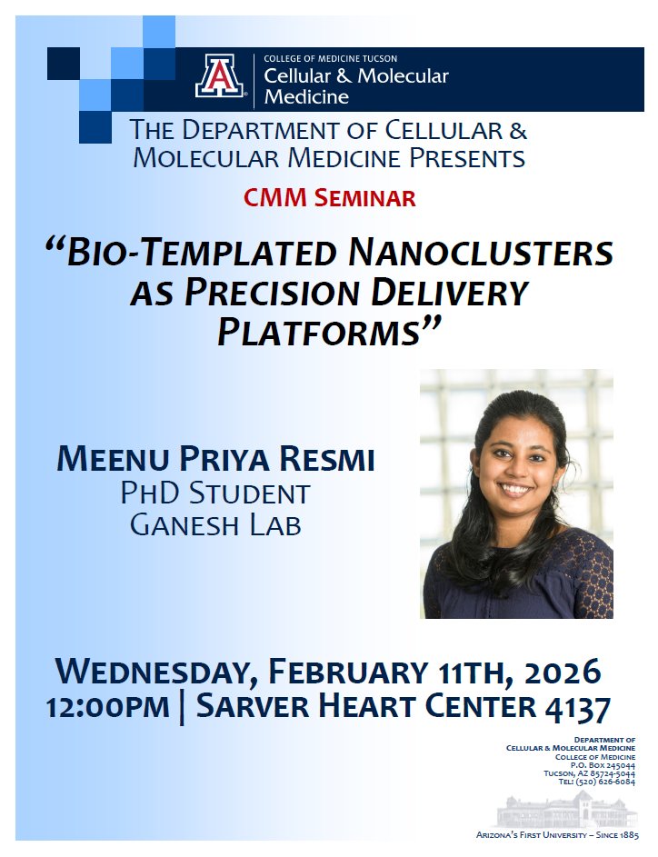 UArizona Dept of Cellular & Molecular Medicine tweet media