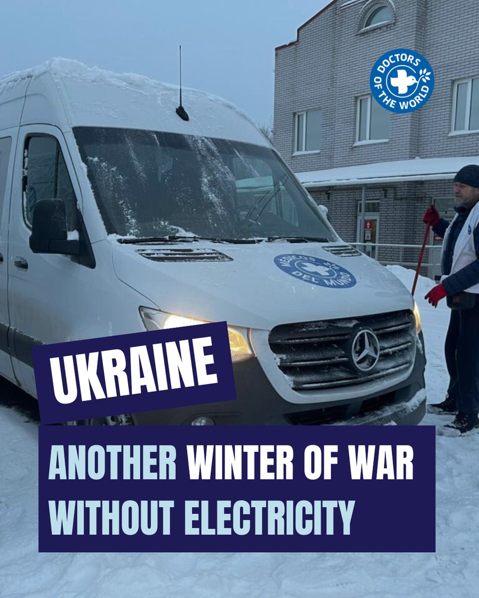 ❄️ Attacks on energy infrastructure are leaving millions in Ukraine without heat or power this winter — putting lives &amp; healthcare at risk.
Despite freezing temperatures &amp; bombardments, DotW teams continue delivering care with mobile clinics &amp; generators.

tinyurl.com/yzbve3yz