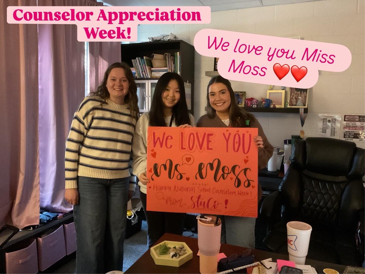 stuco_newtech's tweet photo. Happy Counselor Appreciation Week  🥳 New Tech could not ask for a better Counselor! Thank you for all you do ❤️ #nthc #counselorappreciationweek #stuco #cisd https://t.co/jH7dTbJFxB