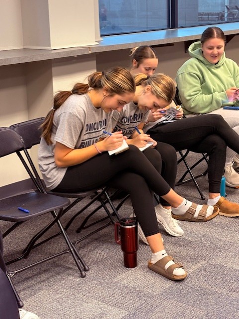 cunebulldogs's tweet photo. For National Girls & Women in Sports Day, our female student-athletes are participating in the @GPACSports postcard initiative, which involves writing a postcard to a woman that has encouraged, supported and inspired them to be where they are today.

#NGWSD 🙌

@NAIA #TheRightWayToPlay