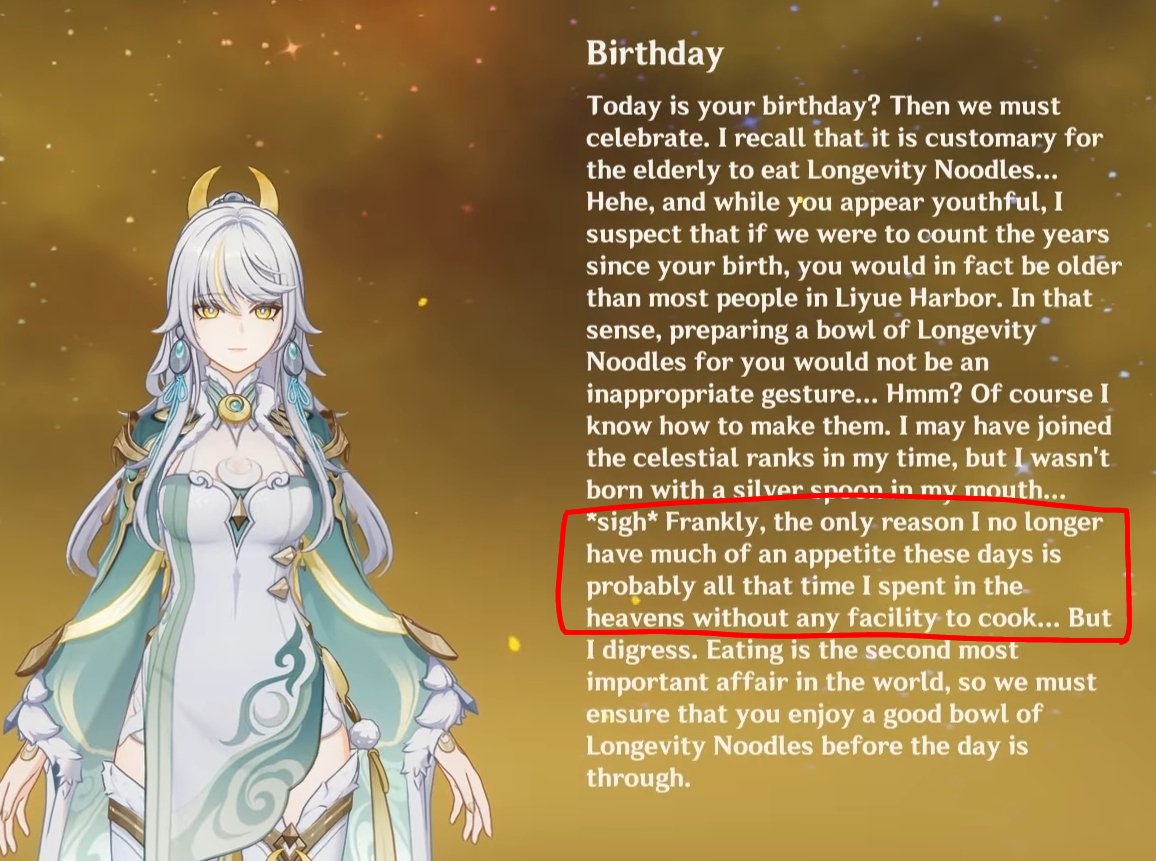 maomaolou's tweet image. So basically celistia has terrible food and water AND you can't cook in there