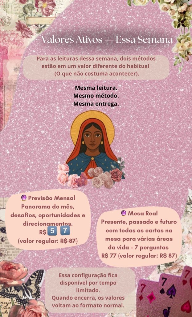 luzclararte's tweet image. ✨ mesa aberta

leitura guiada da semana ativa

valores especiais até domingo ❦

💌 wa.me/5521970642456

#mesaaberta #tarot
