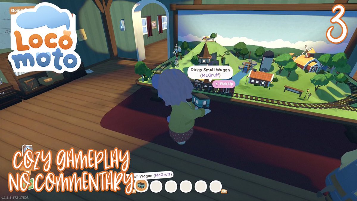 Part 3 of my cozy Locomoto series is out! 🚂🤗 We take the next step in customizing our train with new wallpaper, flooring, and unlocking the ability to switch our wagons around while continuing to explore new places 🌿💖

⬇️🔗