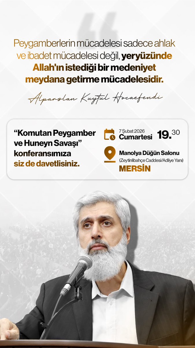 AlparslanHoca MersineGeliyor
#FurkanKonferansaları