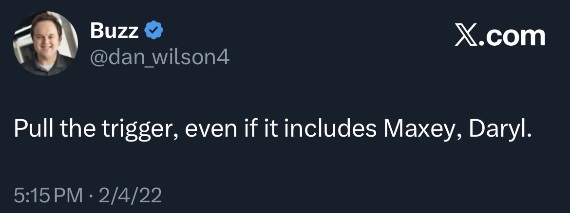 Buzz Wanted Maxey Traded tweet media