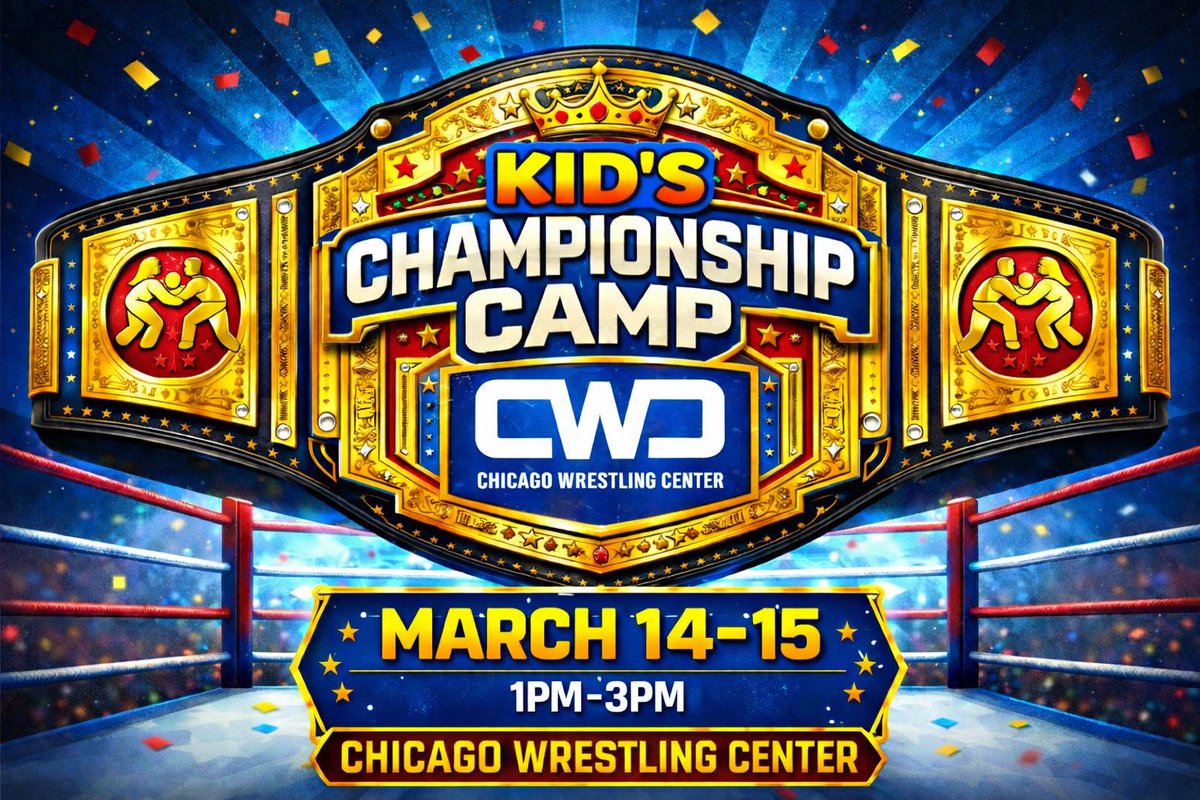 Get the kids ready to rumble!

Hosting a kids wrestling camp for 2 days where kids will learn the basics of pro wrestling and get in the ring! 

Camp is for 6 years old &amp; up. Cost for the 2 day camp is $100 per child.

To enroll please email to Support@ChicagoWrestlingCenter.com