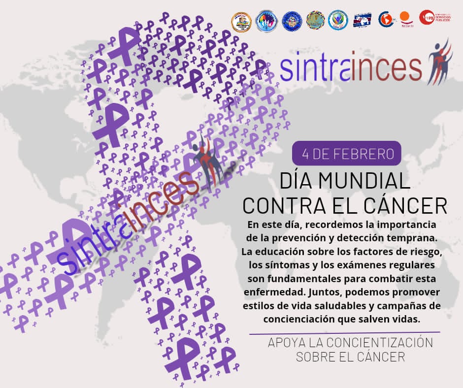 #04Feb <a href="/Sintrainces/">Sindicato del Inces</a> se suma a la jornada mundial contra el cancer, en la prevención y en detección temprana esta la clave sumate