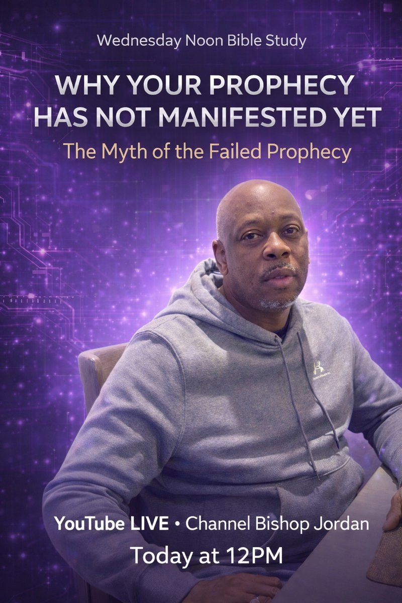 LIVE NOW: The Myth of the Failed Prophecy. Delayed doesn't mean denied. Dr. Jordan is LIVE. 

Sow $72.72. Text GIVE to 833-259-1759. JOIN: youtube.com/@ZoeMinistries