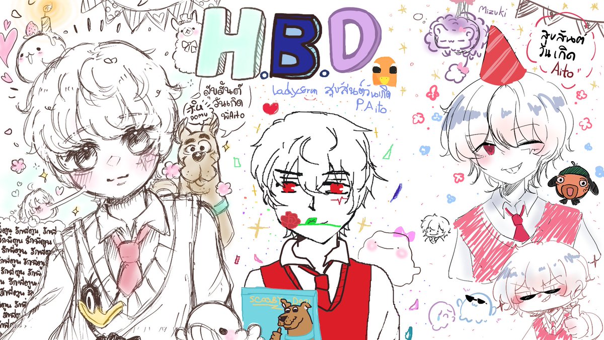 วันนี้น้อนๆในดิสคอร์ตทำตัวน่าสงสัย (ห้ามผมเข้าห้องด้วยเมื่อเช้า)

ก่อนจะมีเซอร์ไพรซ์สุขสันต์วันเกิด มาพร้อมรูปที่เต็มไปด้วยสิ่งที่ผมชอบ อาหารหมาสกู้ปบี้สแนคยังน่าอร่อย (แต่ไอ้ตัวปลาในฟอร์ทไนท์นี่..😡 )

ขอบคุณน้อนๆมากๆค้าบบบ มุแงๆๆๆๆ ภาพน่ารักอบอุ่นหัวใจมากกกก 🥹💖🎉