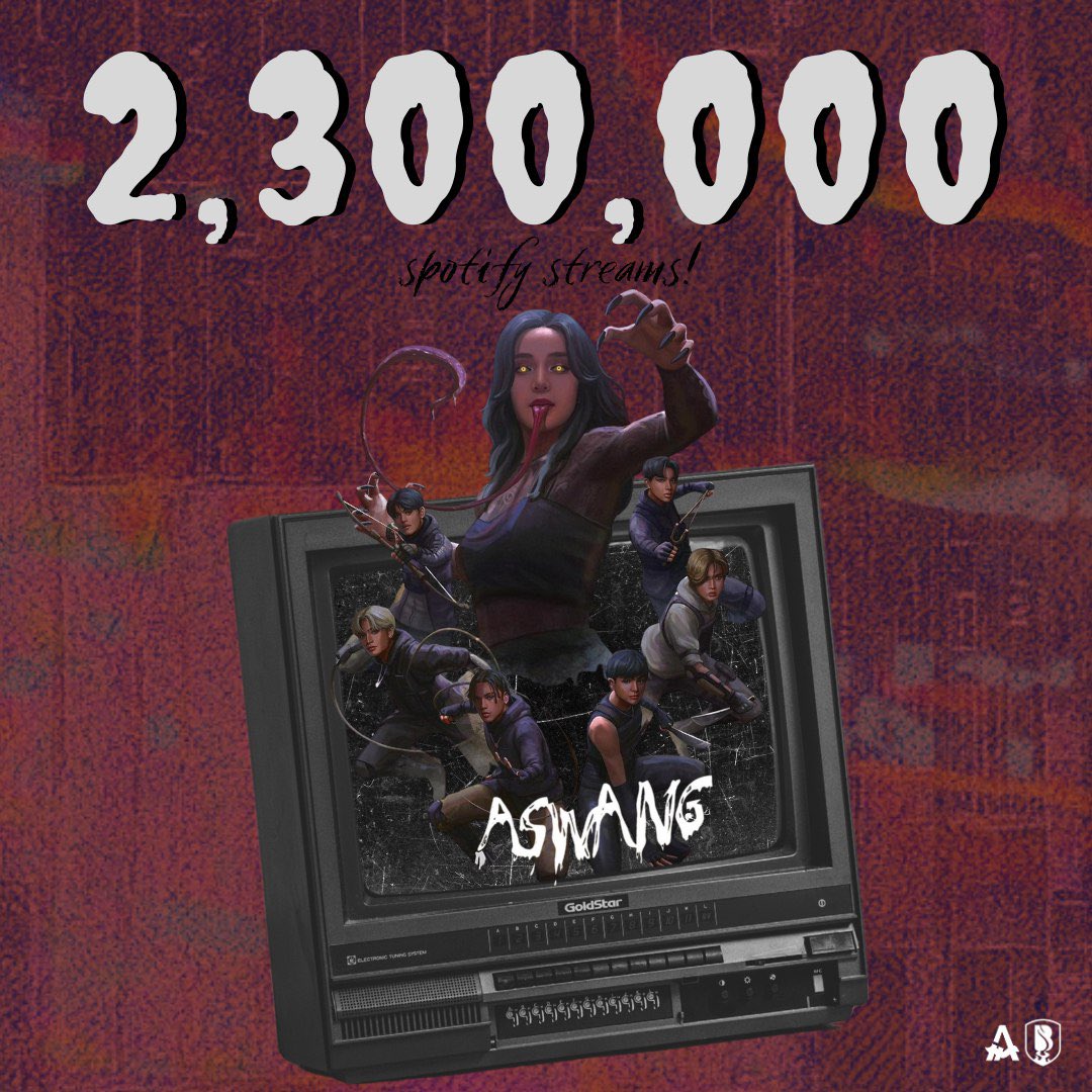 BAGANIngALAMAT's tweet image. 📀|| ‘Aswang’ by ALAMAT has reached 2.3M+ streams on Spotify! 

Sumipsip na habang nagi-stream! 🤣🫣

🔗 open.spotify.com/track/7oyTTvPs…

Thank you for your support, Magiliws! 🤎

#ALAMAT #ALAMATAswang