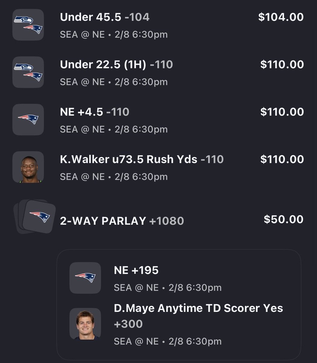 SparkNotes_nfl's tweet photo. NFL 2025: 194-173-8 (+16.38u) 
🏈🏆 SB LX:

*NE 15-0-2 1H ATS L17 games

*both teams on extended rest= under

*SB 1H o/u 9-4-1 to under since 2011

*Since 2001 when SB spread is 3+, underdog is 13-4 ATS

BOL, might add more props later in week https://t.co/5hbCzntpQB