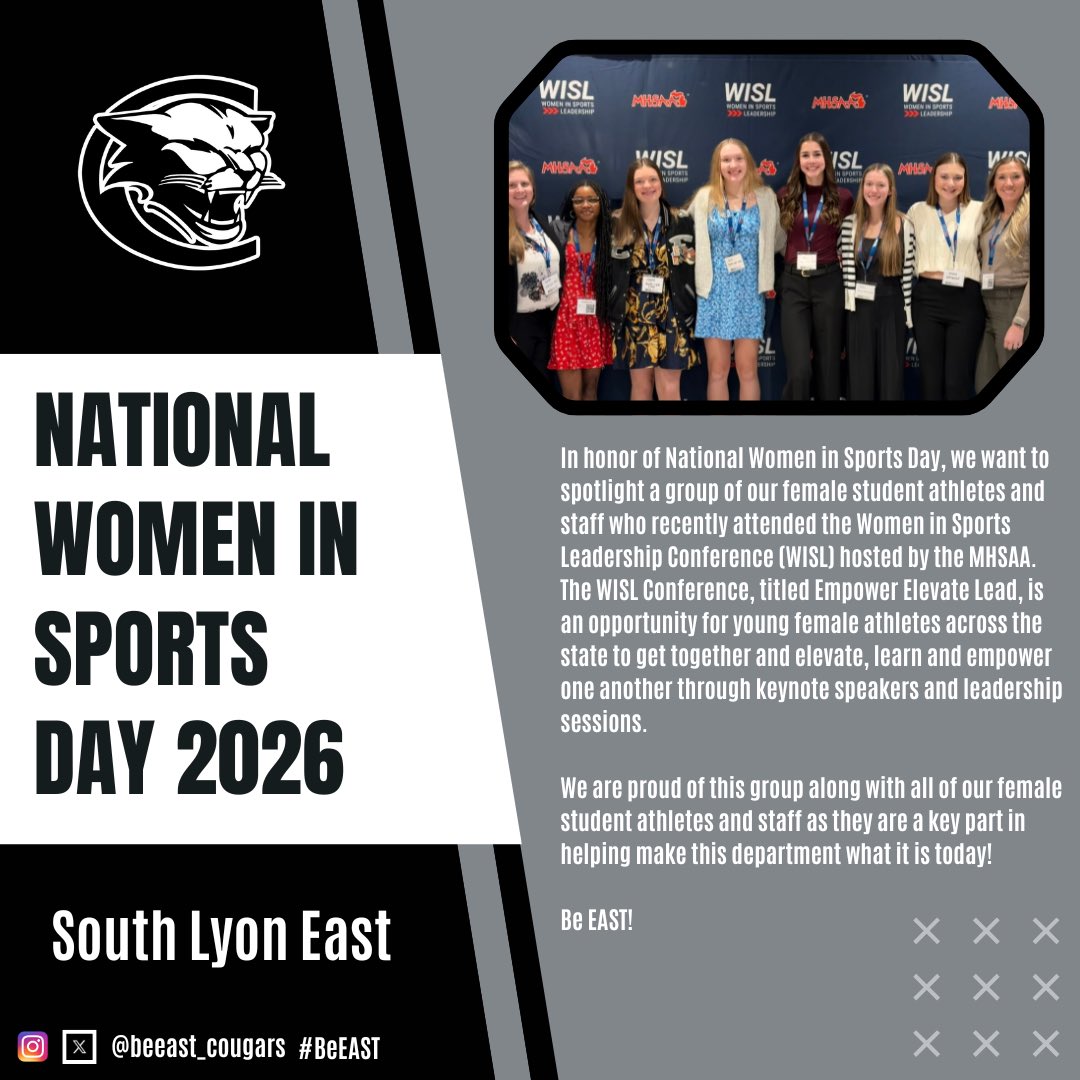 BeEast_Cougars's tweet image. Happy National Women in Sports Day to all of our wonderful, hard-working and dedicated female student athletes and staff! Thank you for everything you do for our department every single day! #BeEAST