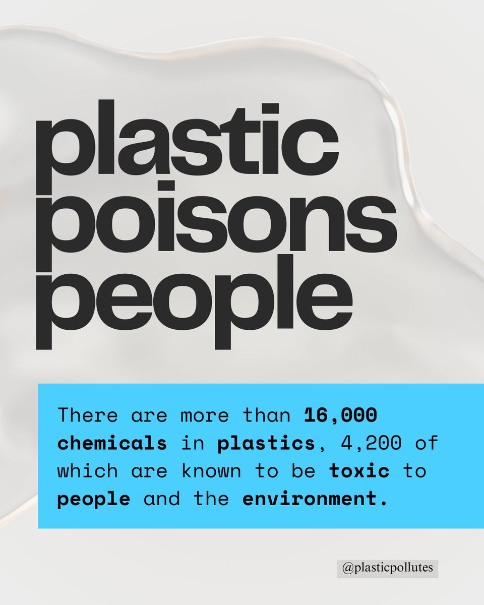 Did you know? 📙 Plastics contain an array of thousands of toxic chemicals that are considered hazardous to human health. But plastic doesn’t just harm humans during its use. Plastic poses serious health problems from fossil fuel extraction, plastics production, and disposal,