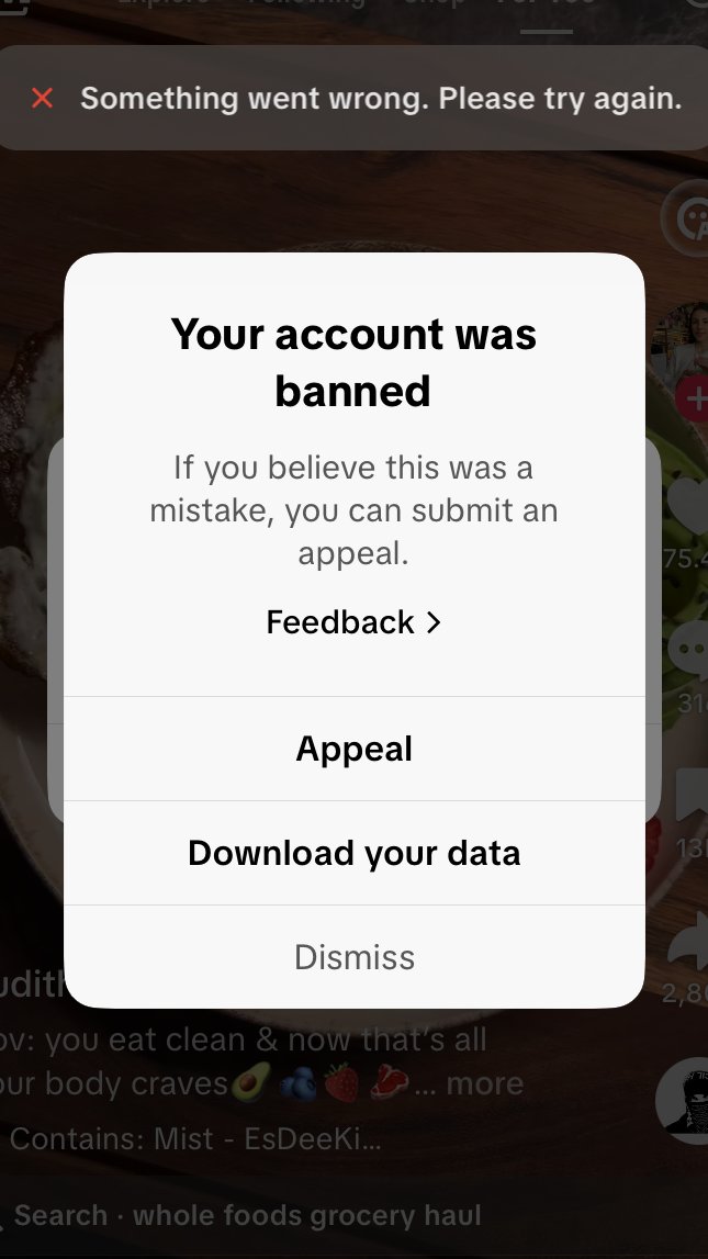 First time getting banned during the first minutes of warming up a TikTok account. 

I only scrolled, liked, and searched a keyword. 

Maybe it was because of using a SimpleLogin email account?