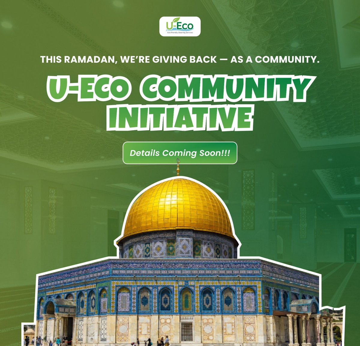 Ueco_Cleaning's tweet image. 🌙 This Ramadan, we’re giving back — as a community.
Something meaningful is coming…
Stay with us. 💚

#UEcoCommunity #RamadanIsComing #GivingBackTogether