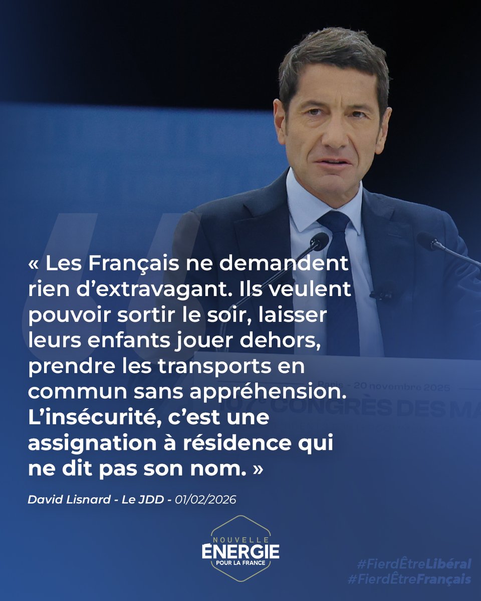 « L’insécurité n’est pas un sentiment, c’est une réalité, désormais partagée par l’ensemble des générations. »

Retrouvez l’entretien de <a href="/davidlisnard/">David Lisnard</a> sur <a href="/leJDD/">Le JDD</a> 👉 lejdd.fr/Societe/sans-s…