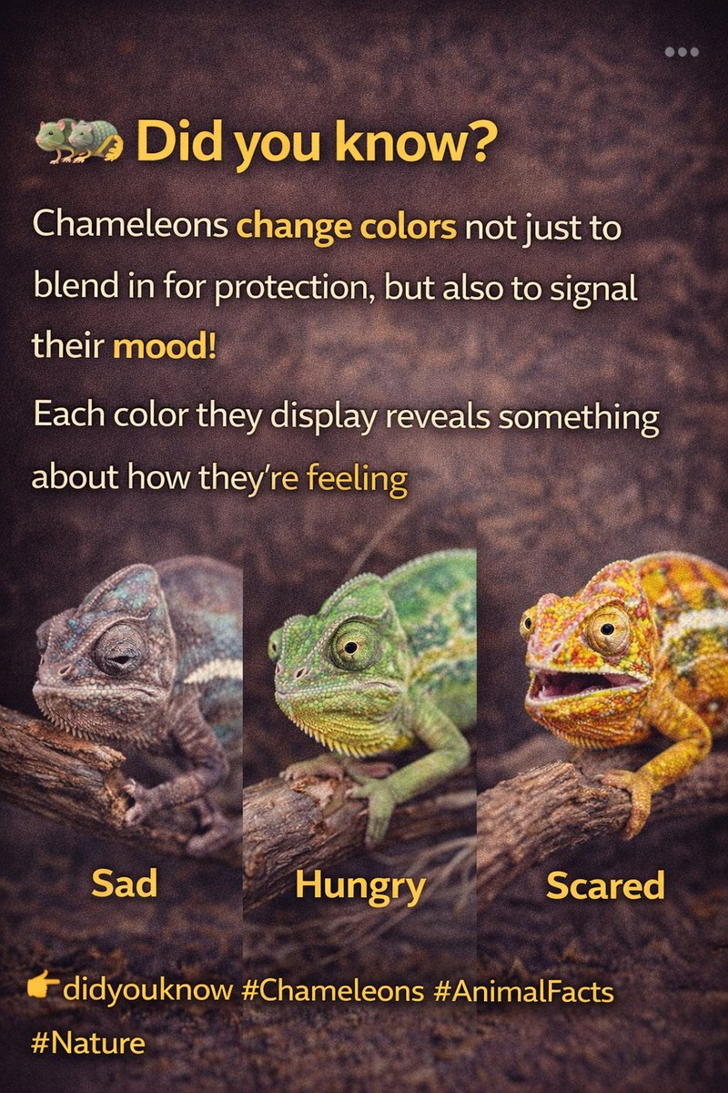 OurWorldBooks's tweet photo. 📚 Discover more animal facts from the author:
👉 https://t.co/TjyPbPGuJ4�
#ChameleonFacts #DidYouKnow #AnimalFacts #Wildlife #NatureLovers #OurWorld https://t.co/ul5vybd6w0
