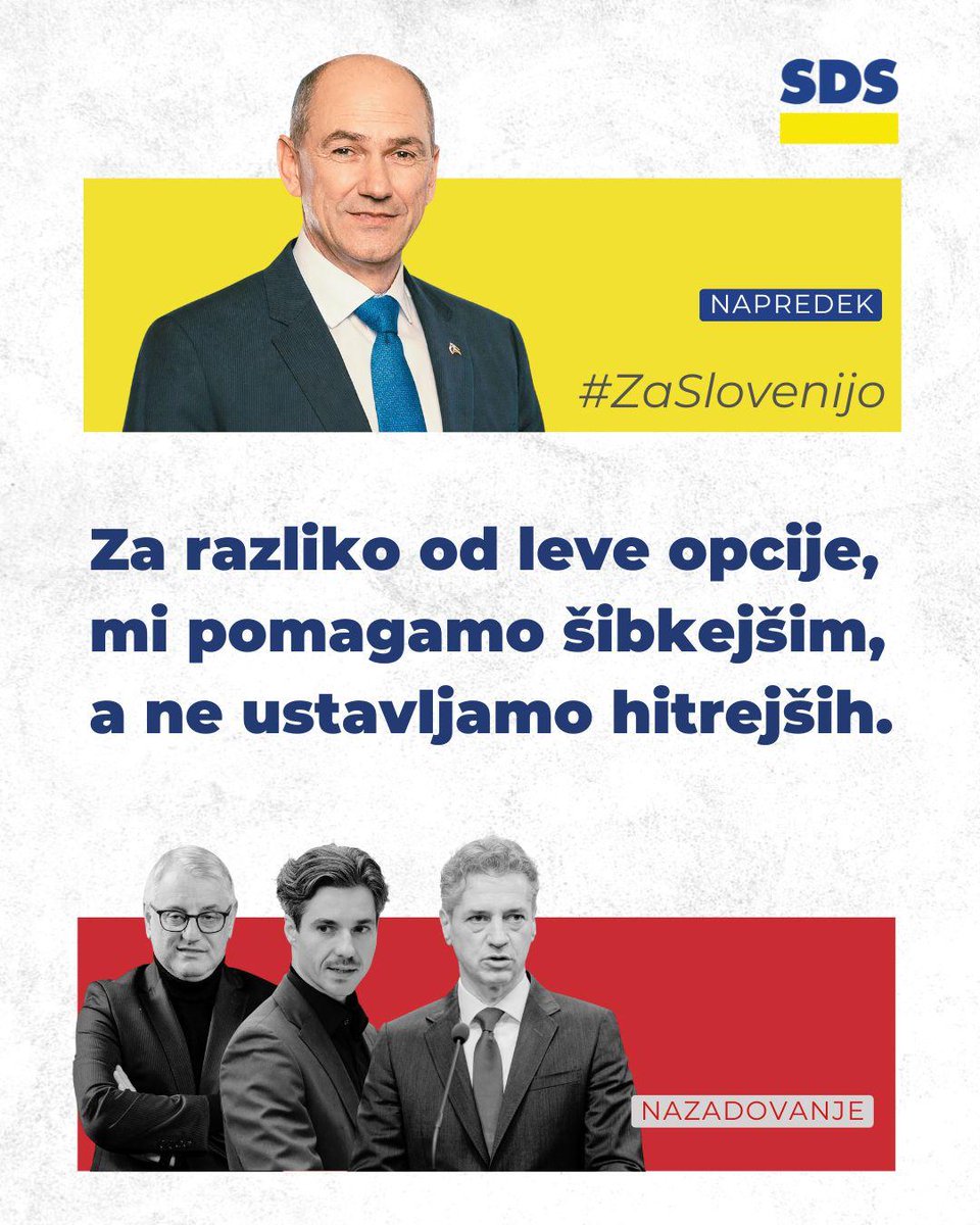 🏃 Levica nas sili, da gremo naprej le s hitrostjo najbolj počasnega v razredu. Mi zagovarjamo hitrost, kakršno je posameznik ali podjetje sposobno doseči. #ZaSlovenijo