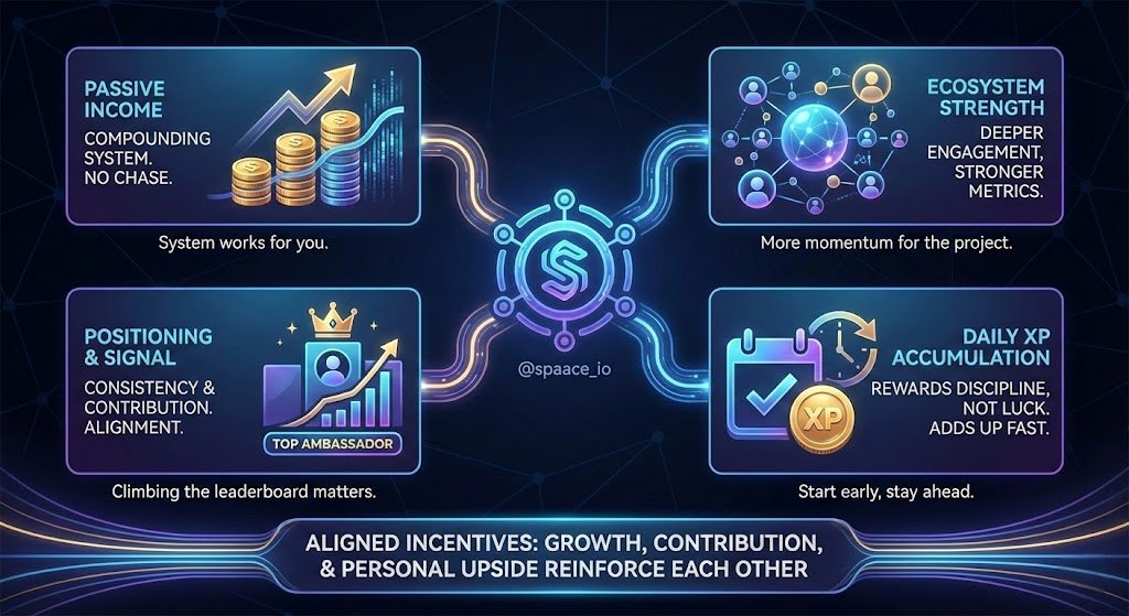 Right now, referring new users isn’t just a side activity  it’s one of the highest-leverage moves you can make as a Spaacer.

First, there’s the obvious upside: passive income. Once referrals are in, the system keeps working for you. No constant flipping, no chasing every new