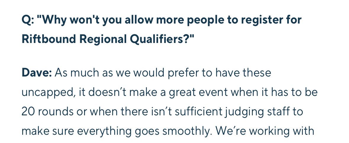 Disappointing to hear <a href="/playriftbound/">Riftbound</a> doesn’t have enough ambition to accommodate a 1,048,577 entrant Swiss tournament 😔